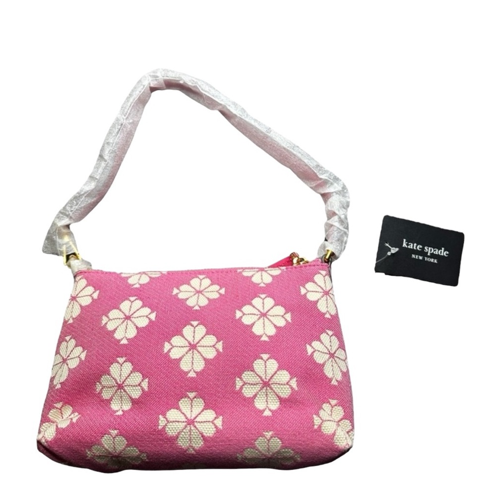 NWT Kate Spade Flower Two-tone Canvas East West Pochette - Picture 7 of 16